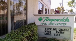 Auto Repair Costa Mesa Fitzgeralds - Free Oil Change