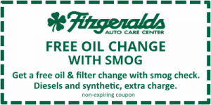 Free Oil Change with Smog Check